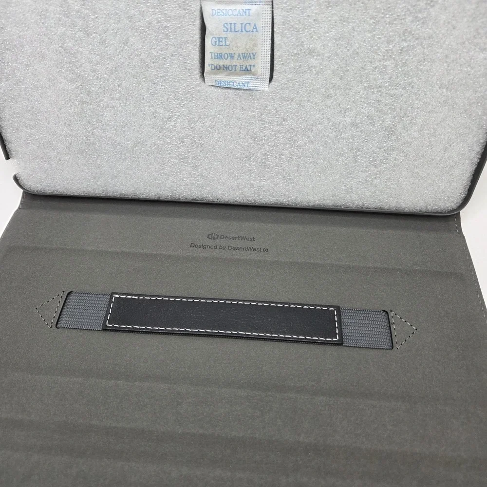 New Desert West Black Leather‎ iPad Flip Case READ DESCRIPTION